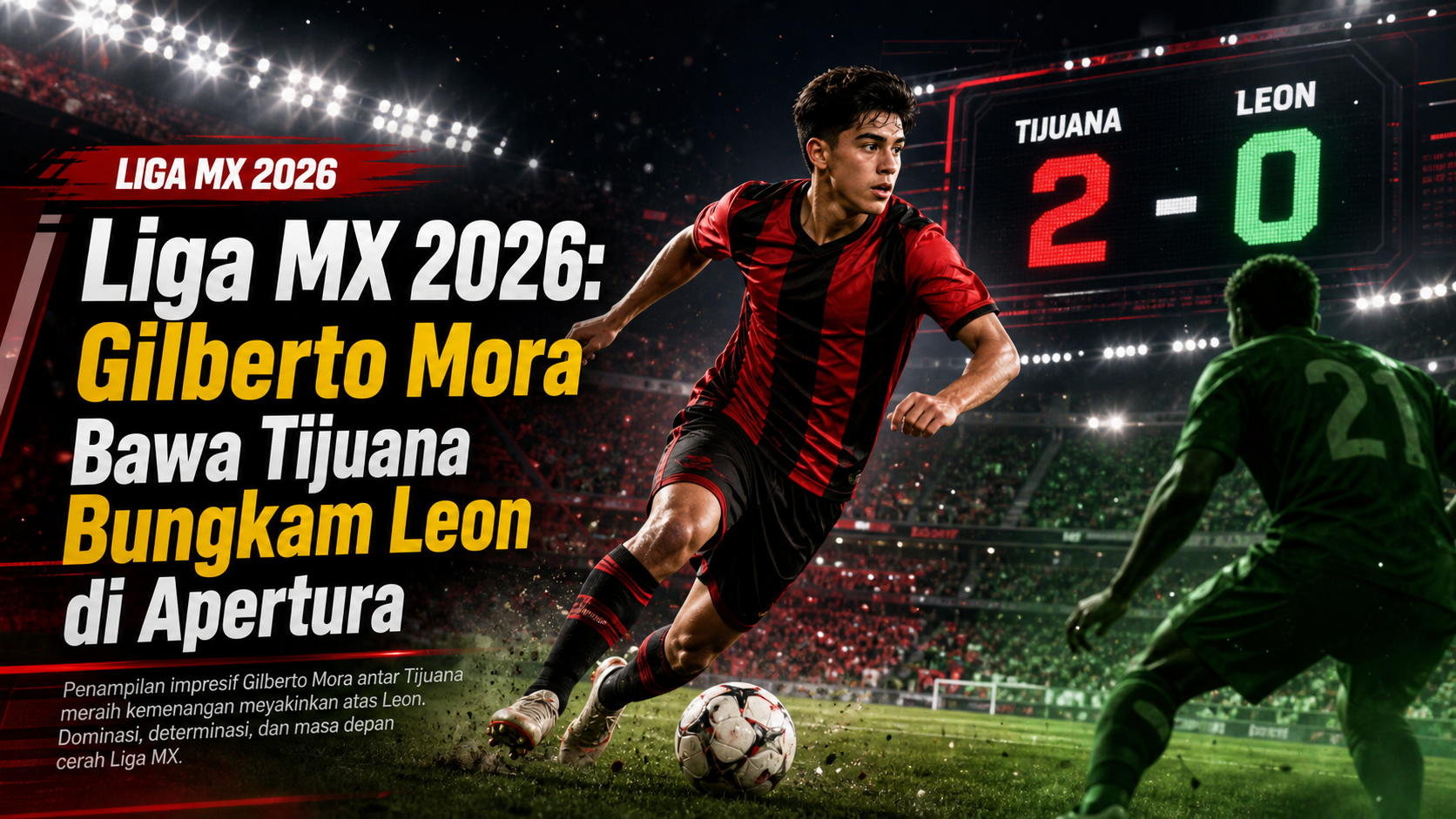 mora - Liga MX 2026: Gilberto Mora Bawa Tijuana Bungkam Leon di Apertura