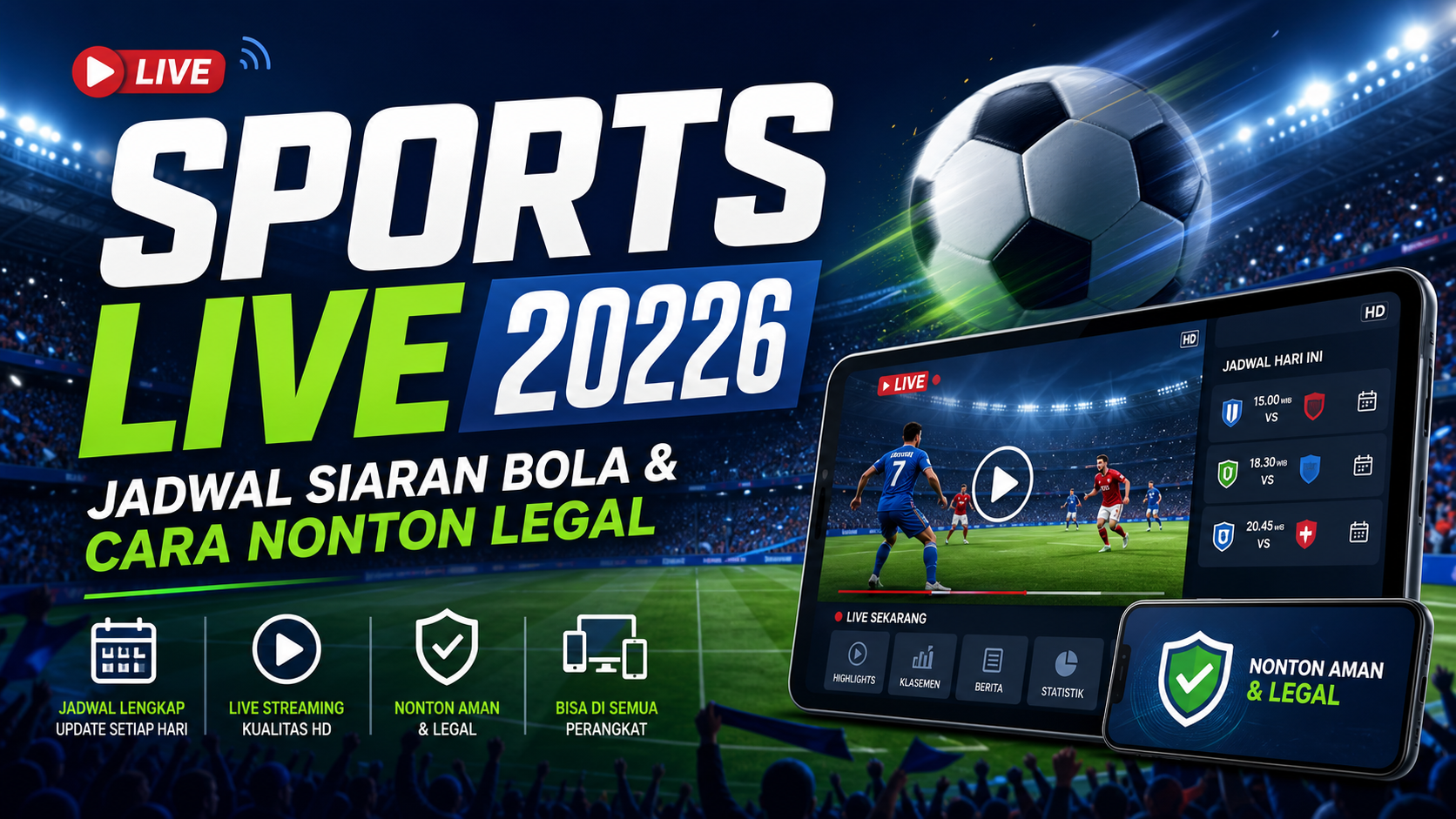 sports - Sports Live 2026: Jadwal Siaran Bola dan Cara Nonton Legal