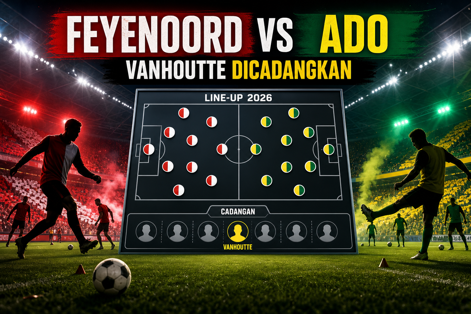 Feyenoord vs ADO 2026: Susunan Pemain dan Vanhoutte Dicadangkan - feyenoord
