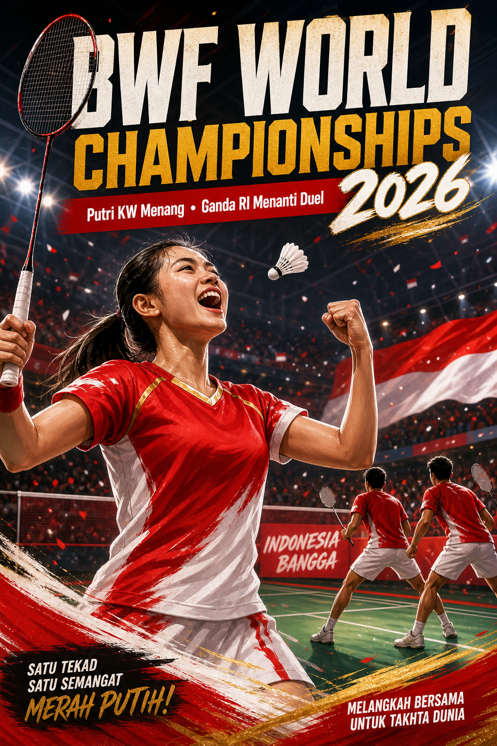 Kejuaraan Dunia BWF 2026: Putri KW Menang, Ganda RI Menanti Duel - bwf