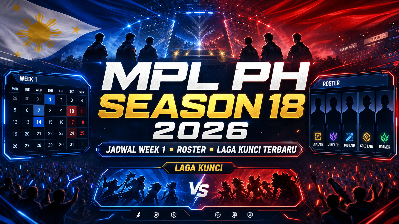 mpl - MPL PH Season 18 2026: Jadwal Week 1, Roster, Laga Kunci Terbaru