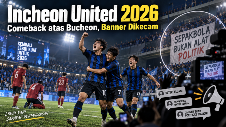incheon - Incheon United 2026: Comeback atas Bucheon, Banner Dikecam
