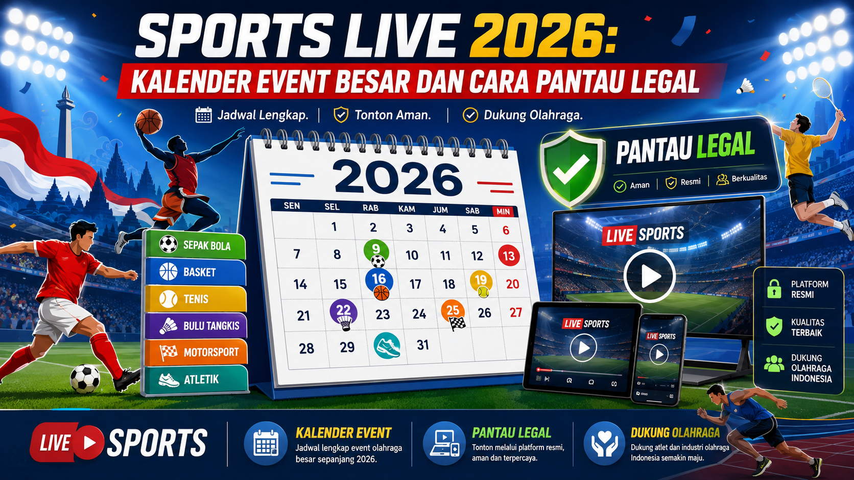 Sports Live 2026: Kalender Event Besar dan Cara Pantau Legal - sports