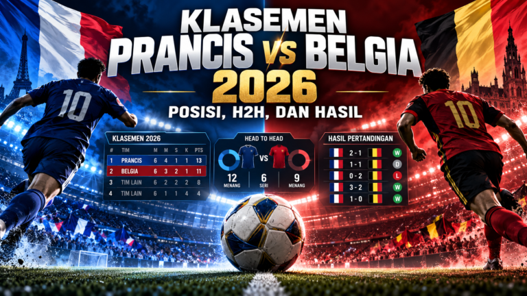 prancis - Klasemen Prancis vs Belgia 2026: Posisi, H2H, dan Hasil